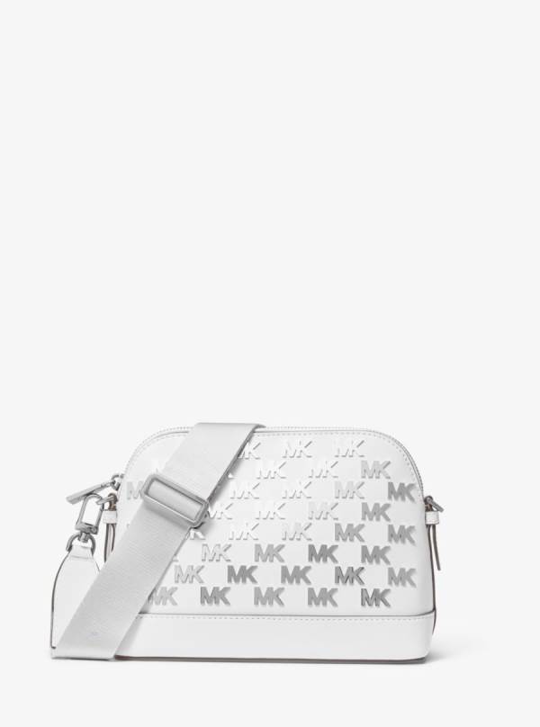 Damske Spojková Taška Michael Kors Jet Set Large Embellished Faux Leather Dome Biele - Kabelky Michael Kors Levně | YCEFT-0423